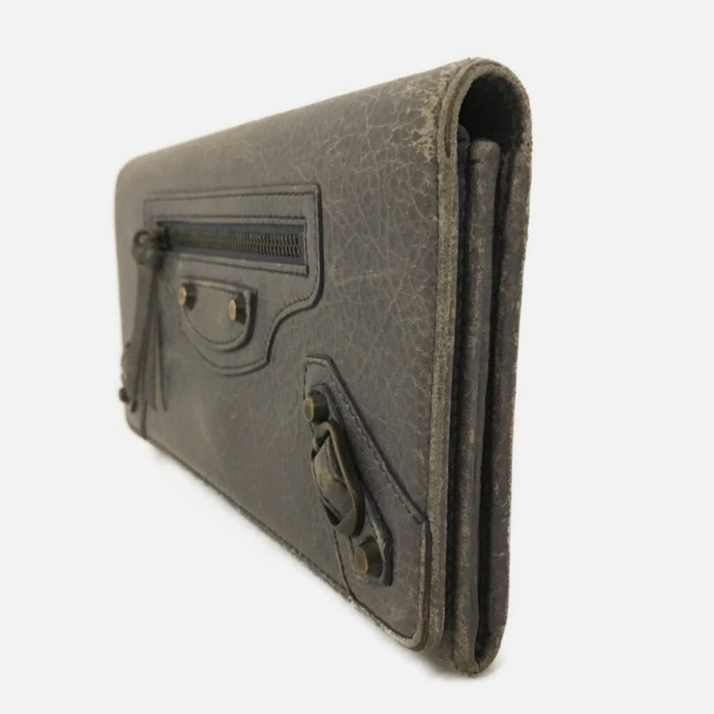 BALENCIAGA Classic Continental Leather Long Bifold Wallet Excellent Condition - Picture 3 of 8